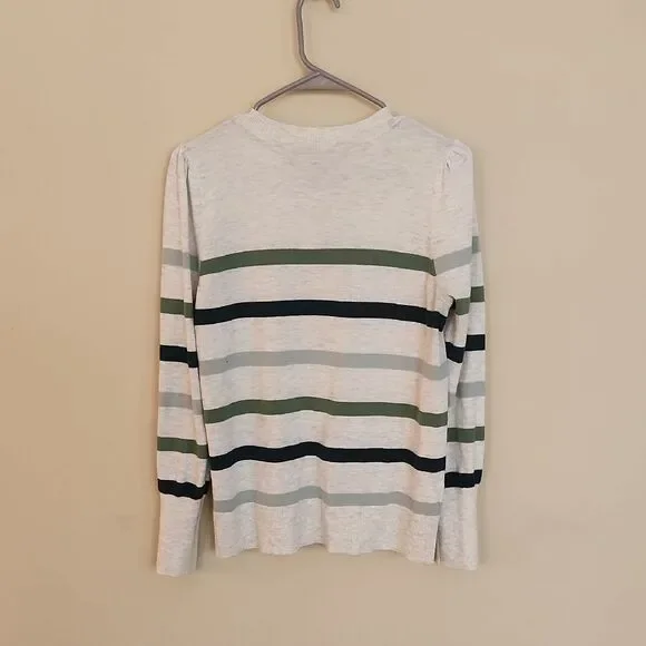 LOFT Striped Knit Sweater Size M - Picture 3 of 5